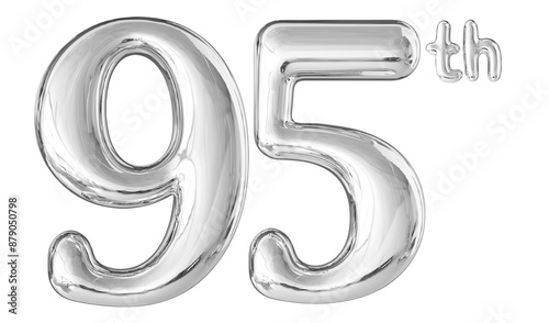 95th Anniversary Silver Number 3D