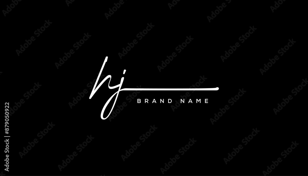 HJ letter beauty handwriting vector logo. HJ letter beauty handwriting vector logo.