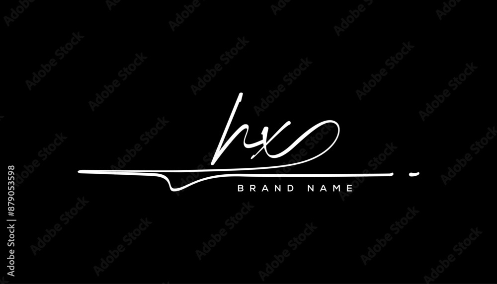 HX letter beauty handwriting vector logo. HX letter beauty handwriting vector logo.