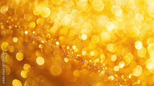 Yellow background with bokeh effects for various occasions with space for text or images