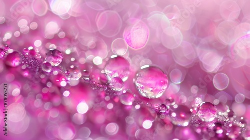 Pink droplets formed by the interaction of temperature variations