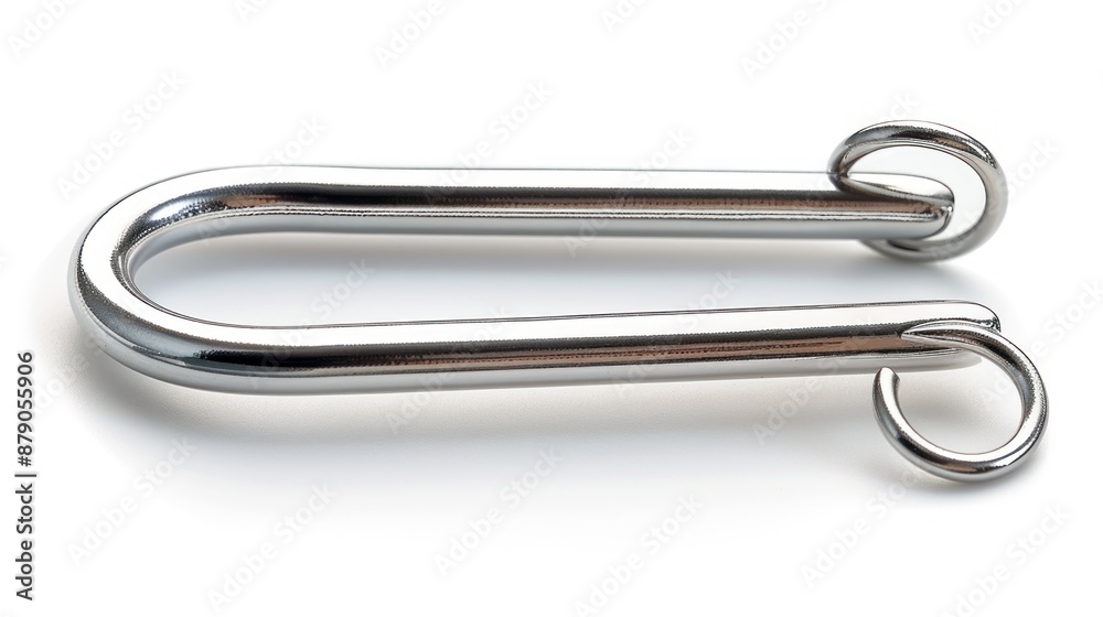 Shiny Metal U-Shaped Hook with Two Small Rings Shiny Metal U-Shaped Hook with Two Small Rings