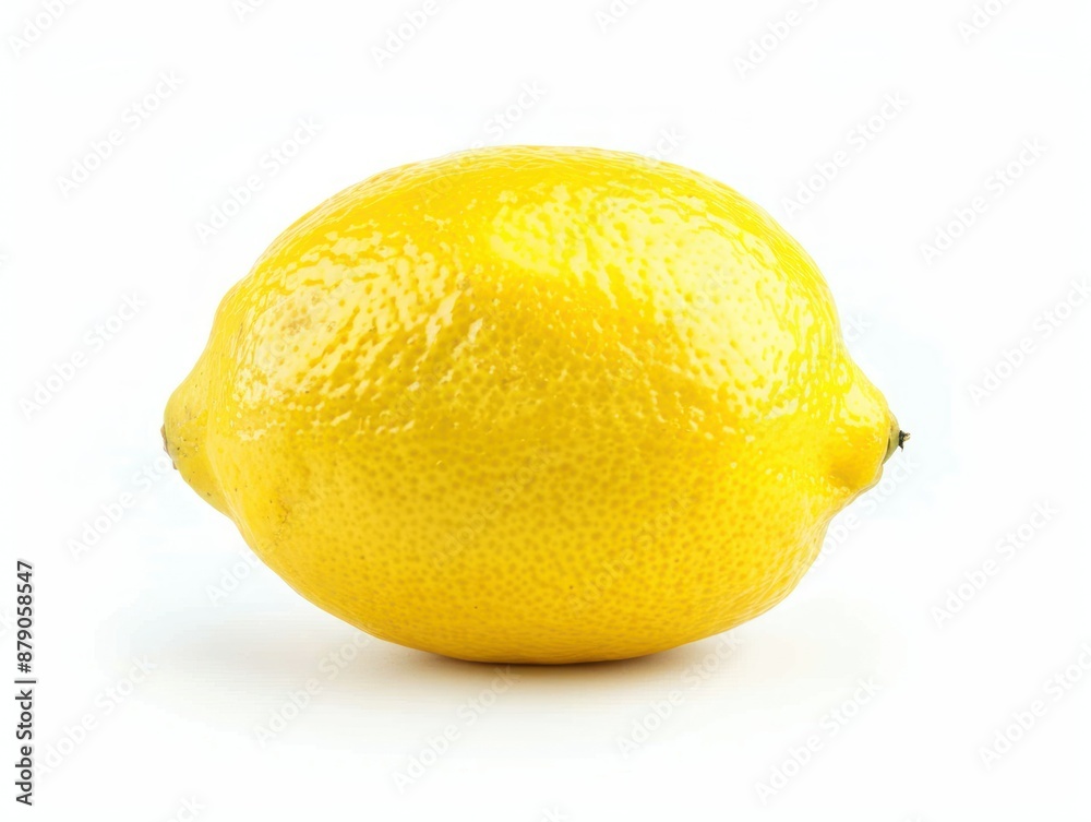 Fresh Yellow Lemon on White Background Fresh Yellow Lemon on White Background