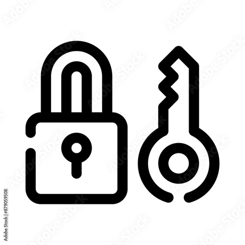 padlock line icon