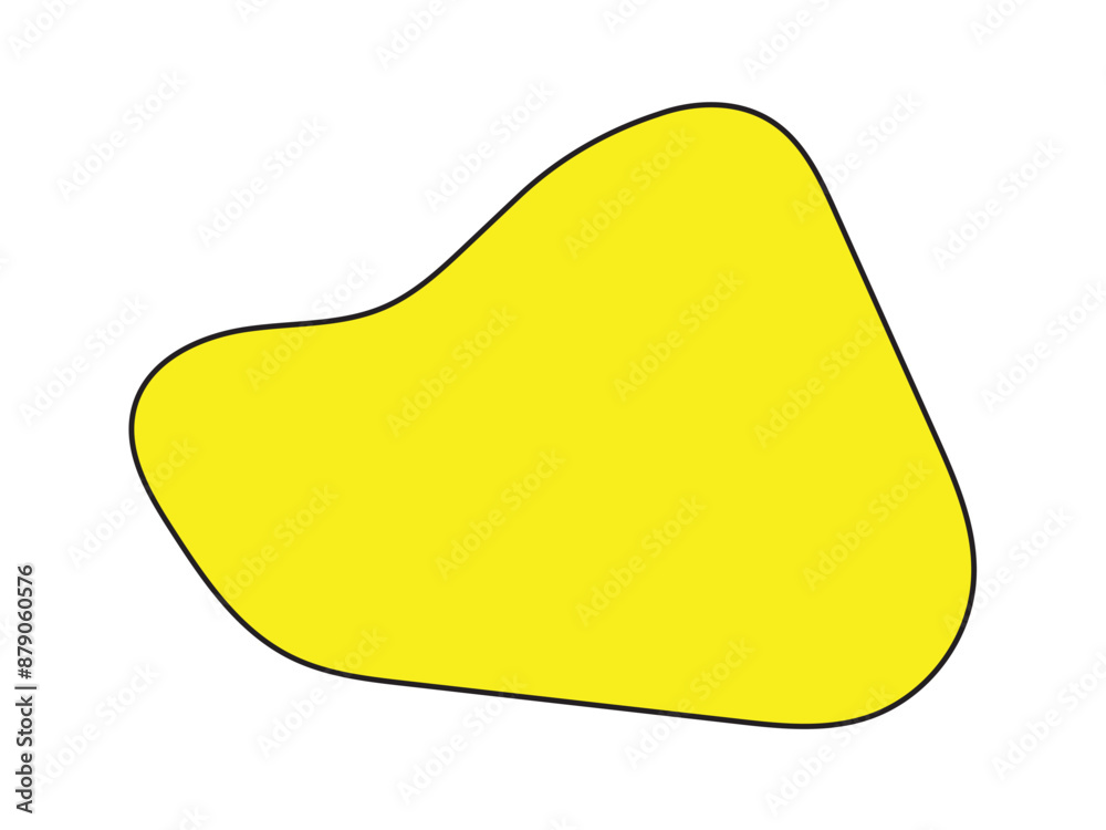 Abstract long blob shape hand drawn, Isolated on a white background. Abstract long blob shape hand drawn, Isolated on a white background.