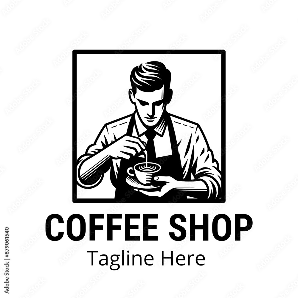 Barista logo vector 