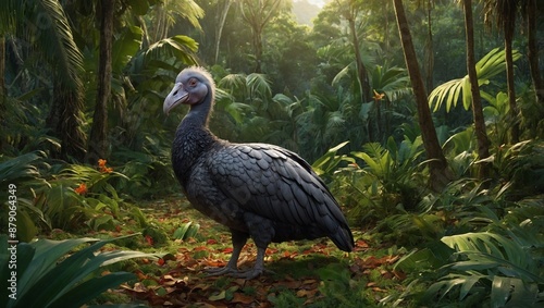 Dodo Raphus cucullatus standing photo