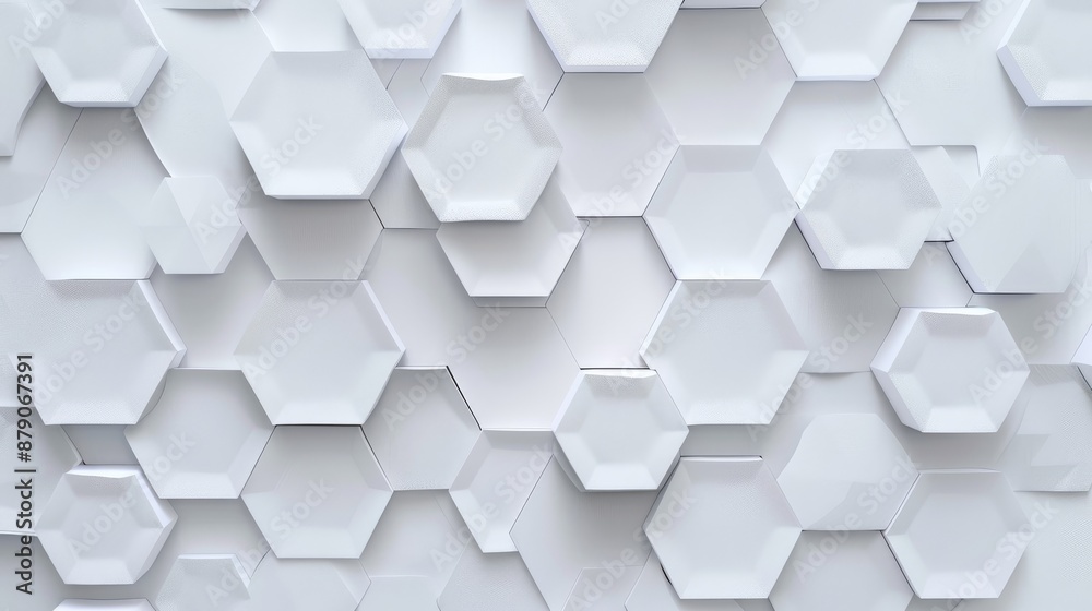 Naklejka premium Scalloped edge pentagon shapes on white background
