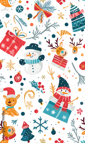 cartoon 2d illustrator doodle pattern, cute pattern in graphic seamless pattern