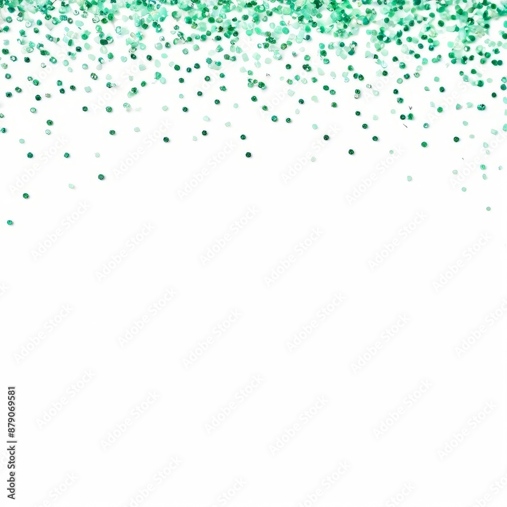 Mint green glitter on a white background Mint green glitter on a white background