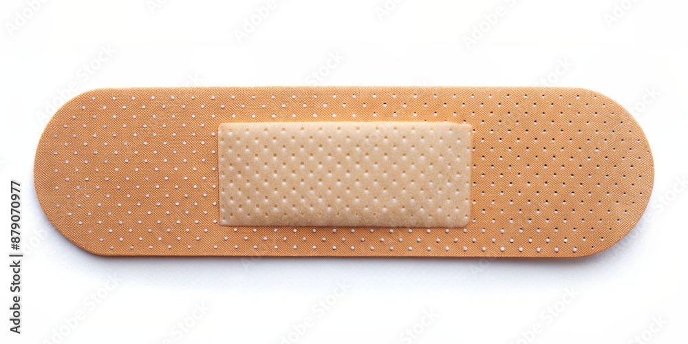 Isolated white bandage on a white background Isolated white bandage on a white background