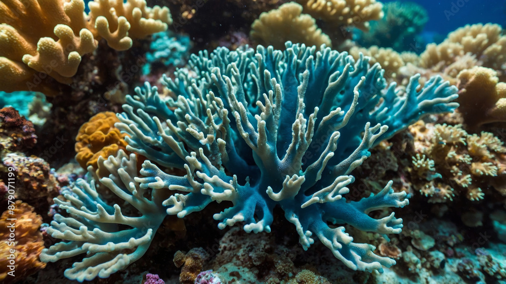 Fototapeta premium Textured Close-Up of Coral Reef Structure