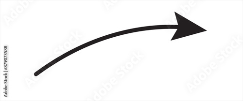 Curve arrow icon vector . Black long up arrow icon vector . arrow pointing upward.