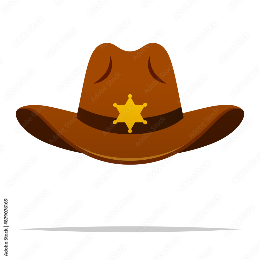 Sheriff hat vector isolated illustration Sheriff hat vector isolated illustration