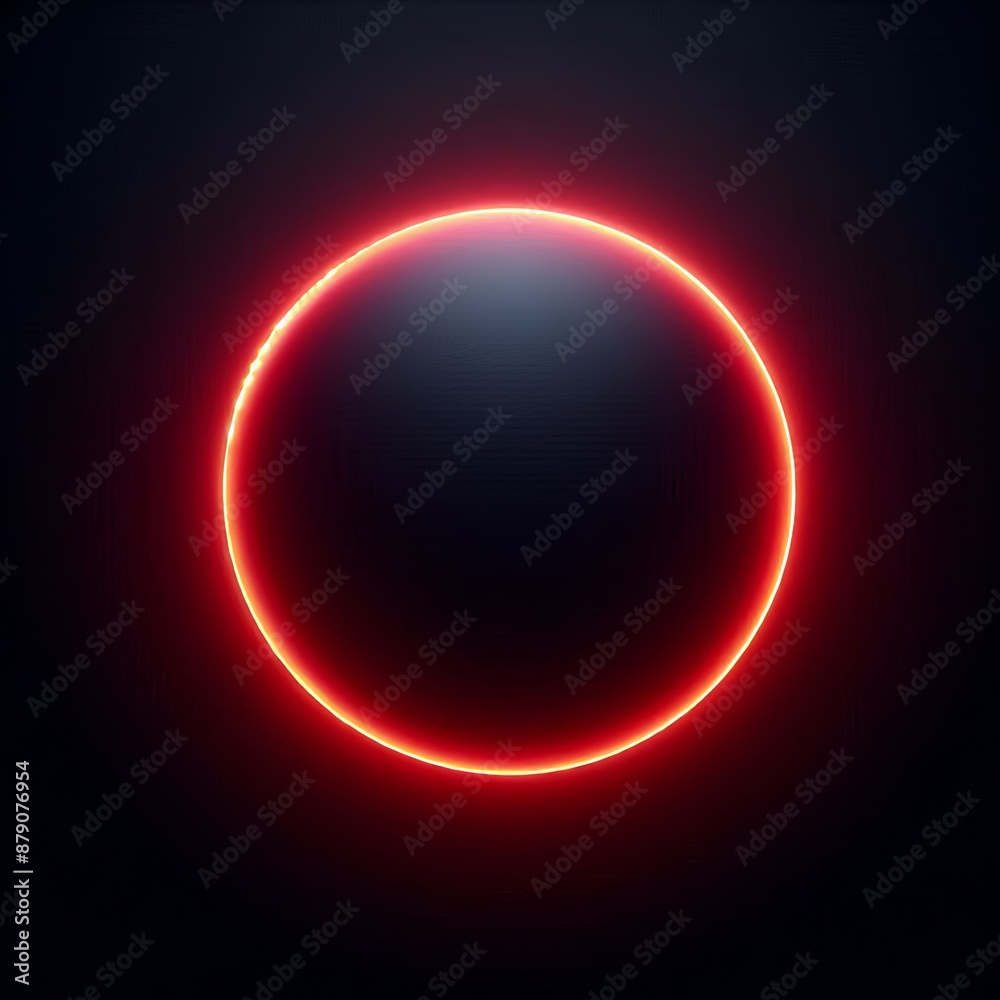 Red abstract circle and smoke glowing isolated black background Red abstract circle and smoke glowing isolated black background