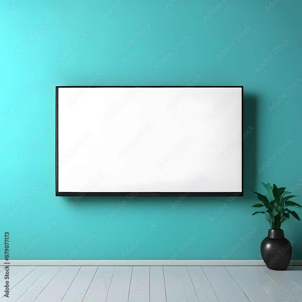 LCD tv on green background, mock up LCD tv on green background, mock up