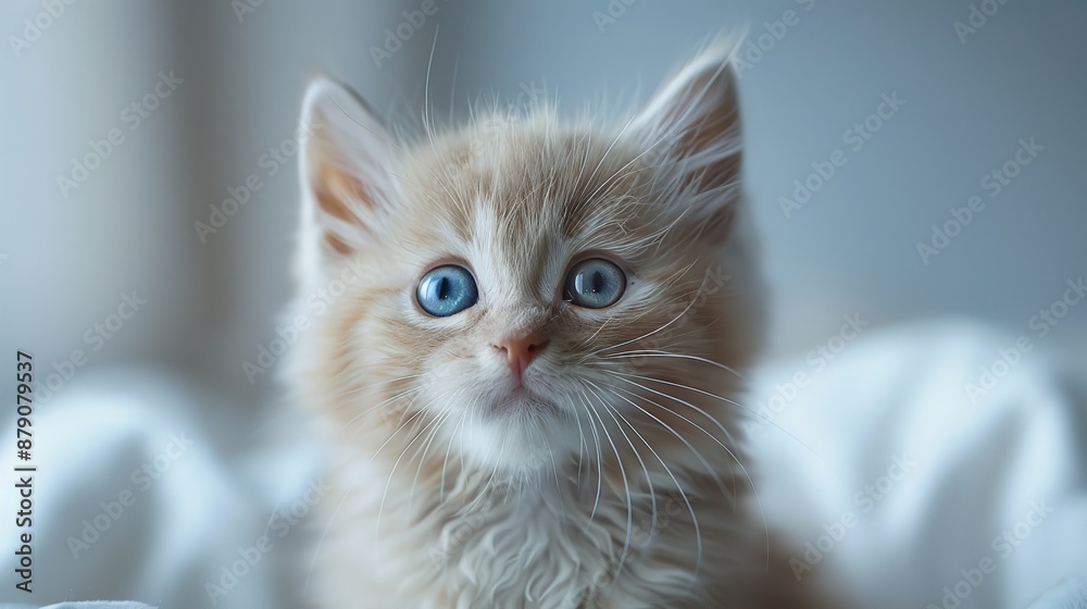 3d cartoon cute white Persian cat white background 3d cartoon cute white Persian cat white background