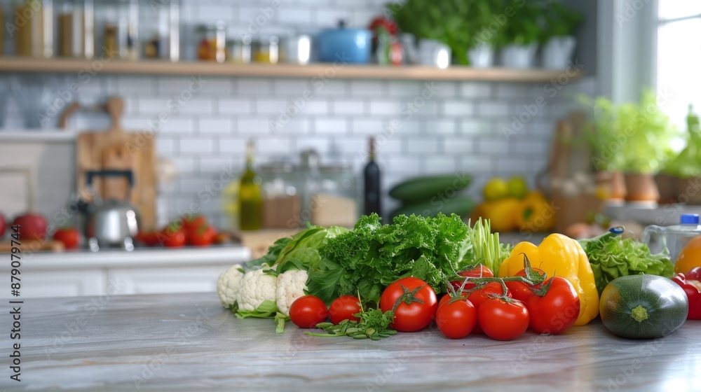 Fresh Vegetables on Kitchen Counter. Fresh Vegetables on Kitchen Counter.
