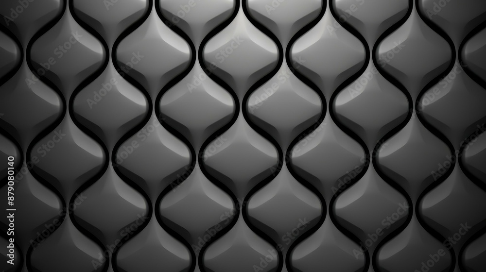 Elegant black seamless pattern with grey accents, perfect for luxury backgrounds. Vector illustration featuring rhombus shapes. Elegant black seamless pattern with grey accents, perfect for luxury backgrounds. Vector illustration featuring rhombus shapes.