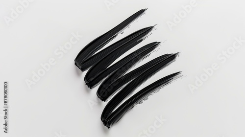 Abstract black marker paint texture on white background. Perfect for design projects.
