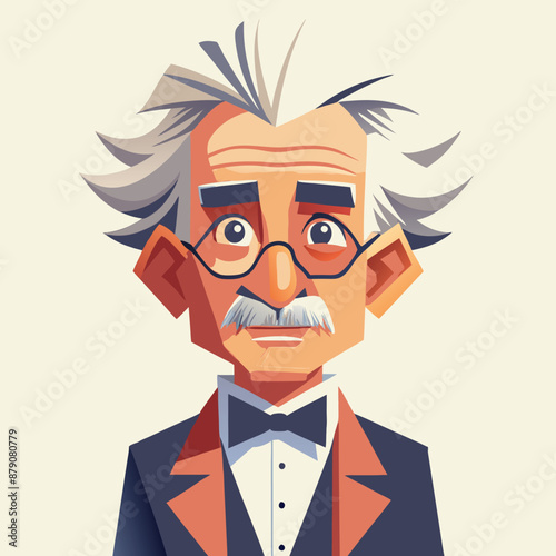 Adobe Illustrator Artwork a professor with various emotions upon discovering the truth