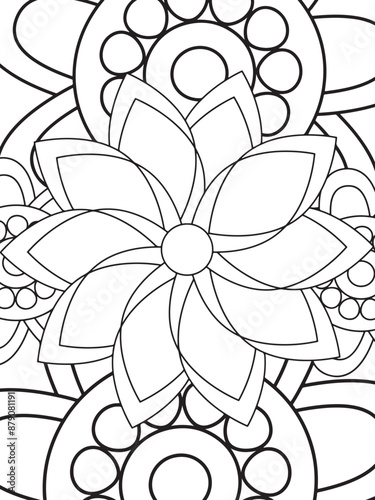 flowers Coloring Book Pages flowers for Relaxation and Stress Relief on Flowers Patterns	
