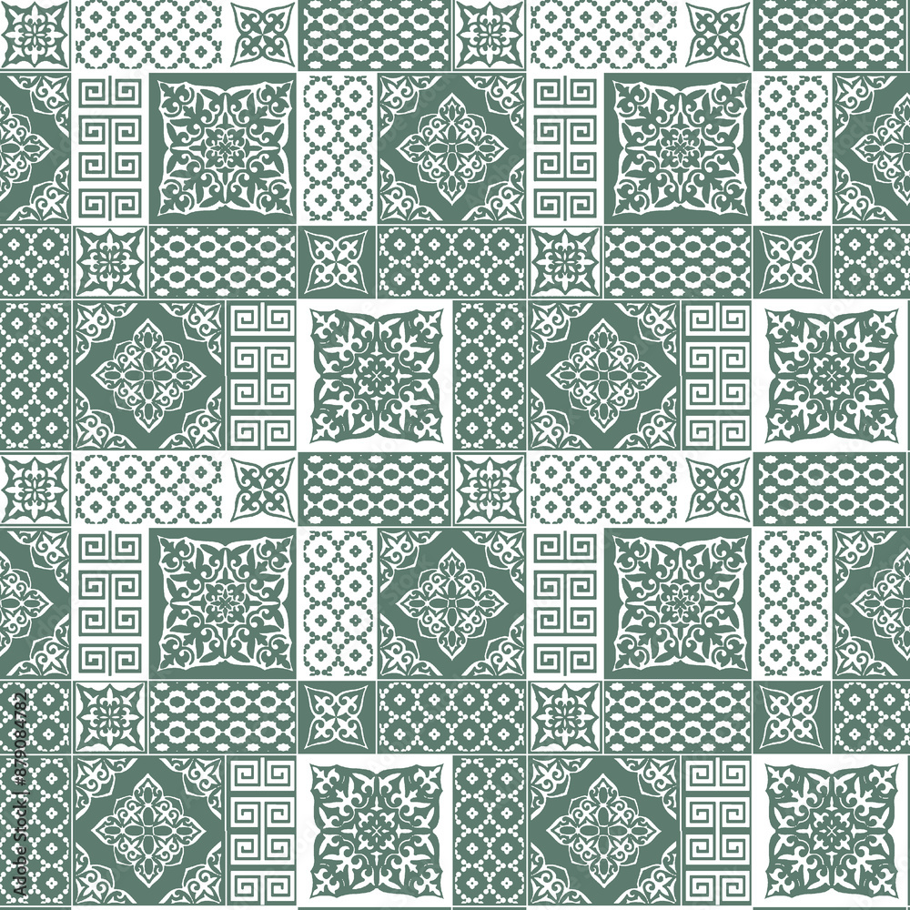 Abstract ethnic pattern. Beautiful geometric and tie dye batik digital print pattern for textile.