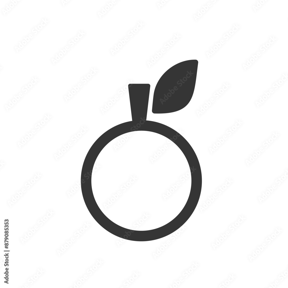 Orange icon in minimalist geometric style. Simple pictogram in circle shape. Vector illustration isolated on white background. Abstract symbol for web page, mobile app, logo template. Round fruit Orange icon in minimalist geometric style. Simple pictogram in circle shape. Vector illustration isolated on white background. Abstract symbol for web page, mobile app, logo template. Round fruit