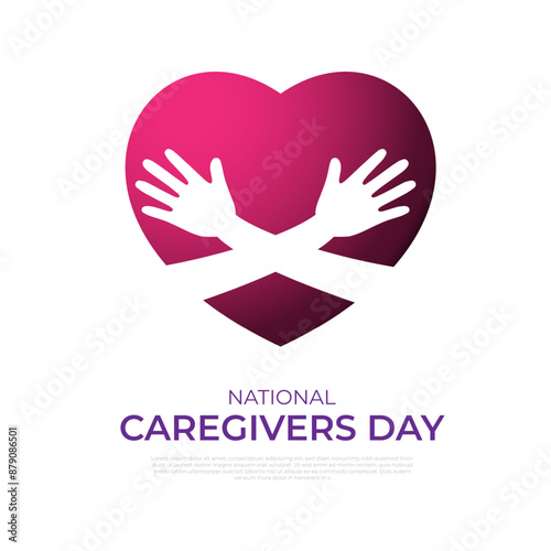 National caregivers Day Background Vector Illustration