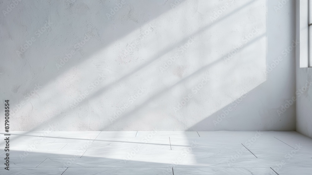 Fototapeta premium Stunning black and white wall texture with interplay of light and shadow, enhanced by a colorful gradient background.