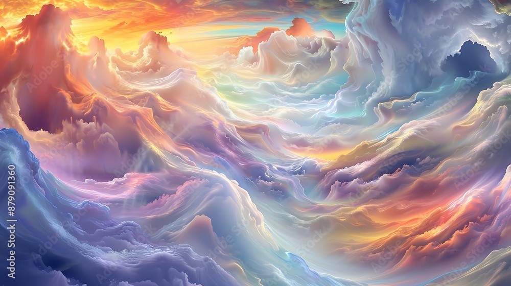 Dynamic ribbons of color pulsating rhythmically, creating an enchanting Spectrum Symphony in the clouds. Dynamic ribbons of color pulsating rhythmically, creating an enchanting Spectrum Symphony in the clouds.