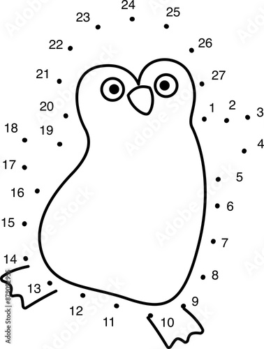 Numbers game education game and coloring book for children