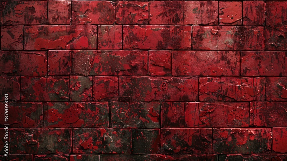 Obraz premium Brick wall in red