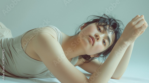 ストレッチする女性