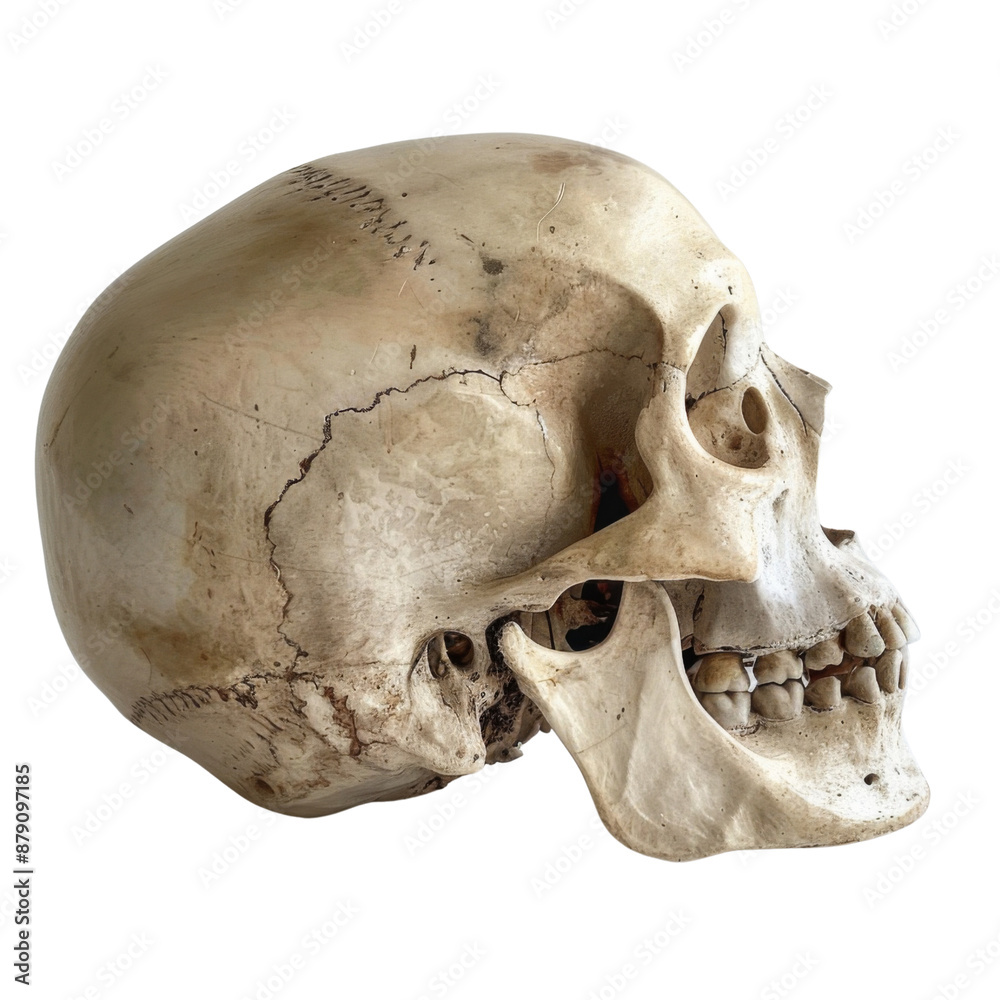 Human skull on white or transparent background Human skull on white or transparent background