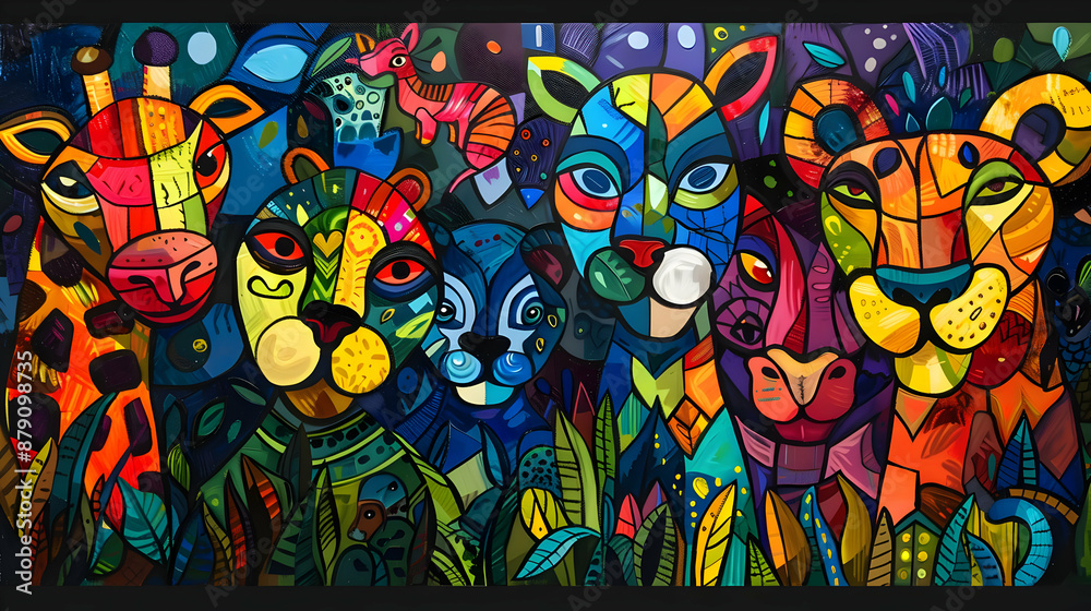 Fototapeta premium Colorful Animal Illustration