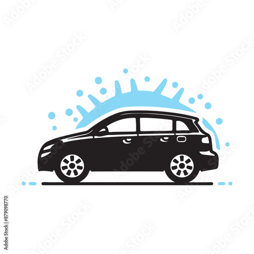 Car wash Logo Images. Car wash logo design vector illustration on white background