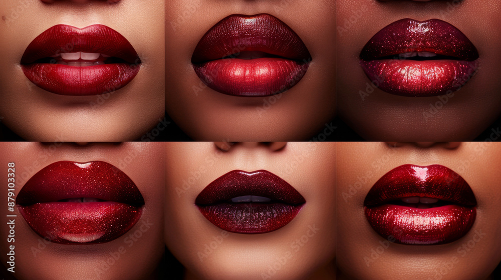 Lipstick Swatches in Various Hues Lipstick Swatches in Various Hues