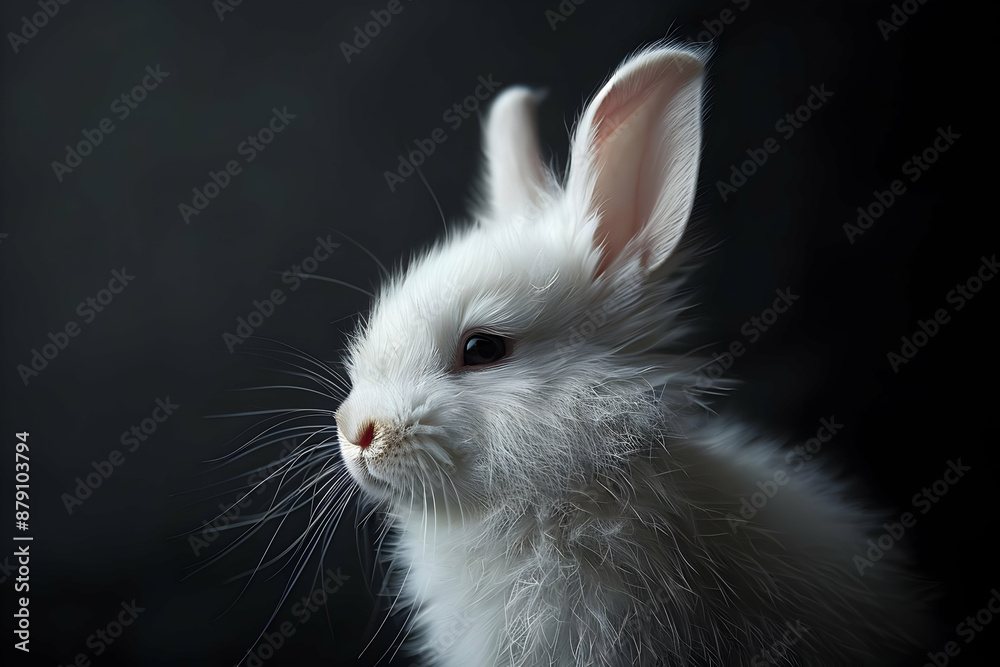 White Rabbit Close-Up Portrait White Rabbit Close-Up Portrait