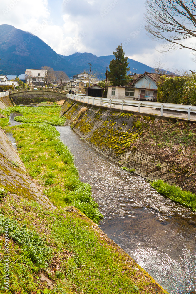 Yufuin onsen in Beppu city, Oita Prefecture, Kyushu, Japan. Yufuin onsen in Beppu city, Oita Prefecture, Kyushu, Japan.