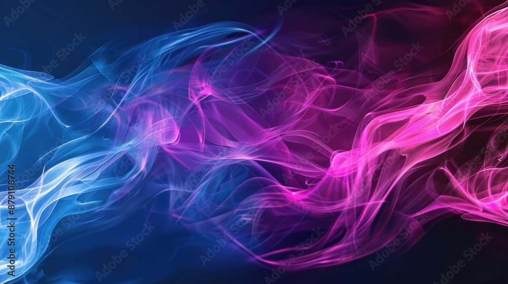 Abstract Swirling Smoke in Blue and Pink Abstract Swirling Smoke in Blue and Pink