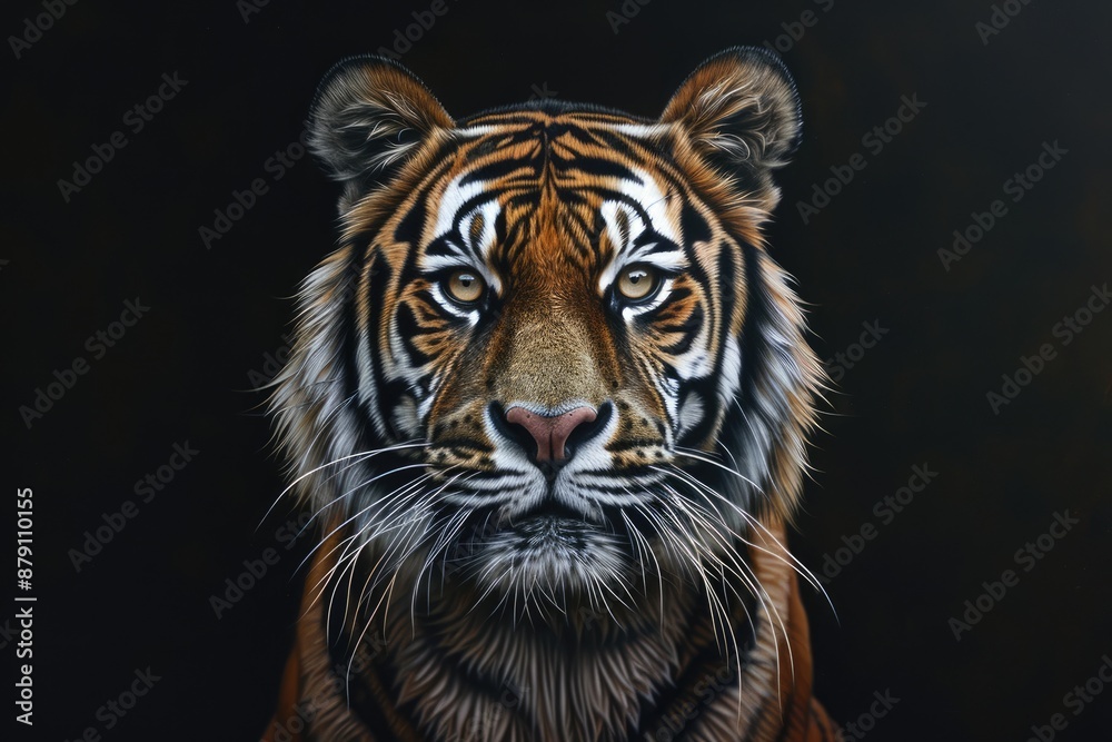 Close-Up Portrait of a Majestic Tiger Close-Up Portrait of a Majestic Tiger