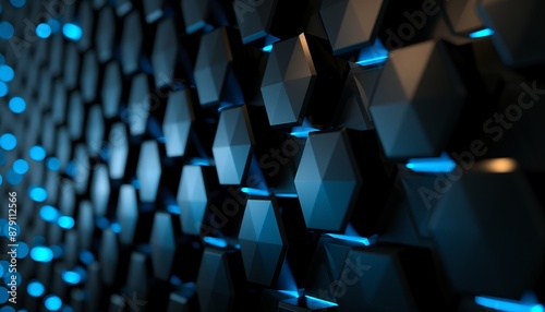 3D abstract background wallpaper, colorful futuristic design with geometric shapes and vibrant neon lights