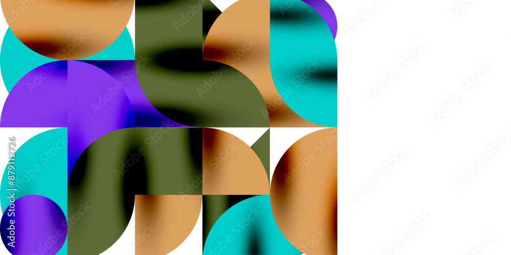 Shadow effect shiny circles and round triangles geometric modern art. Vector Illustration For Wallpaper, Banner, Background, Card, Book Illustration, landing page