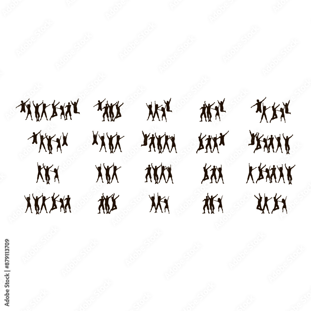 Flat Friendship Silhouette Flat Friendship Silhouette