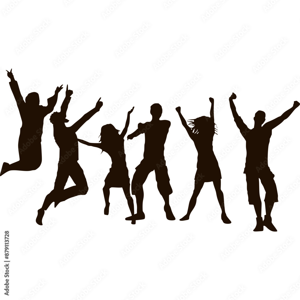 Flat Friendship Silhouette Flat Friendship Silhouette