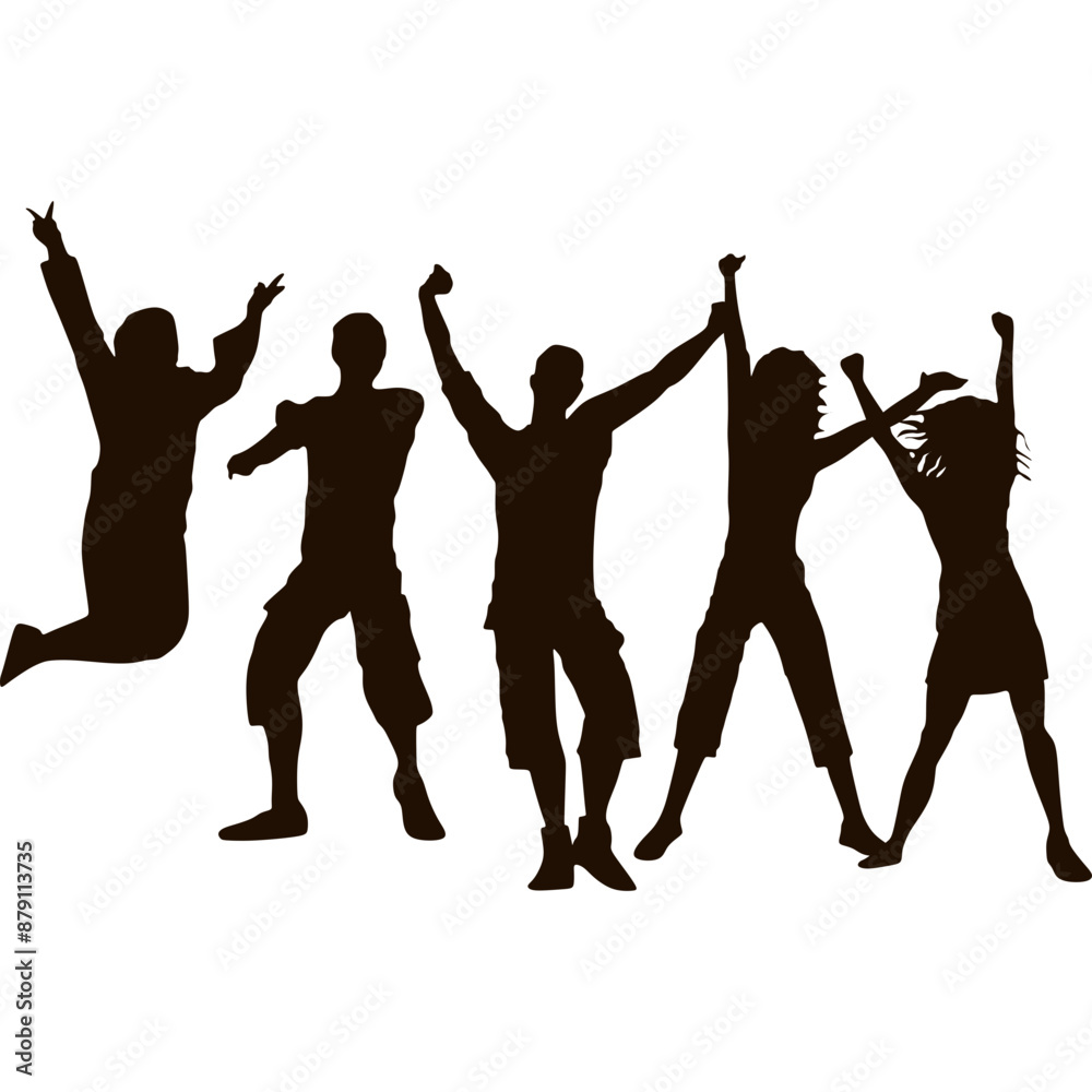 Flat Friendship Silhouette Flat Friendship Silhouette