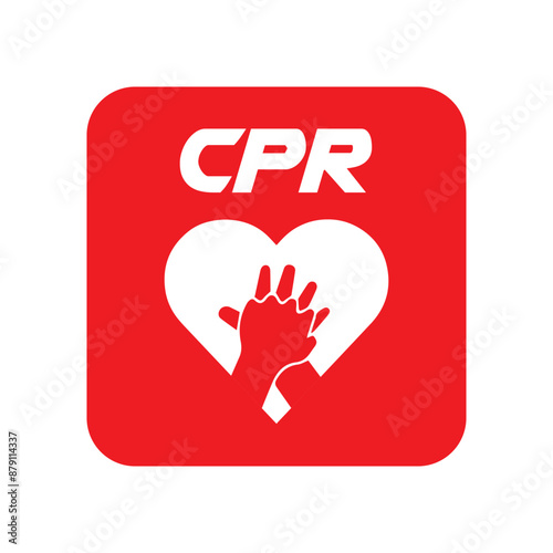 heart cpr medical icon vector design	
