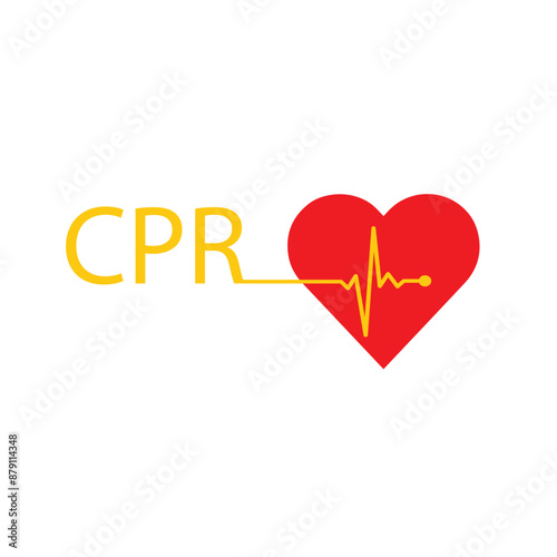 heart cpr medical icon vector design	
