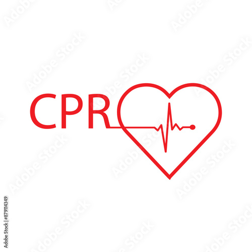 heart cpr medical icon vector design	
